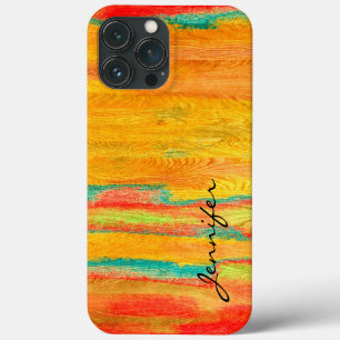 Colourful Modern Wood Grain Look #8 iPhone 13 Pro Max Case