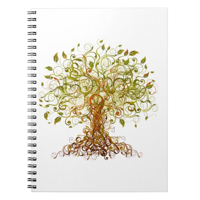 Colourful Modernist Tree 13 Notebook (Front)