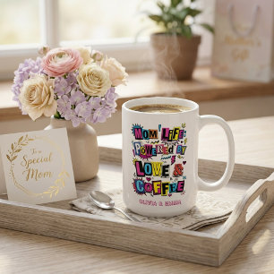 Colourful Mom Life Powered by Love and Coffee Gift Mug