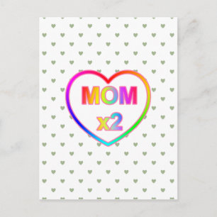 Colourful Mom x 2 Mother’s Day Postcard