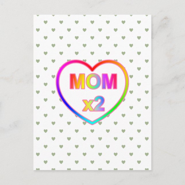 Colourful Mom x 2 Mother’s Day Postcard (Front)