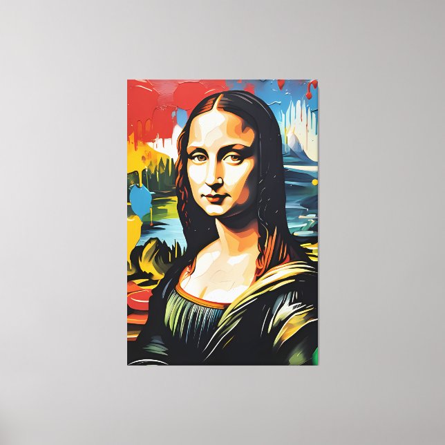 Colourful Mona Lisa  Canvas Print (Front)