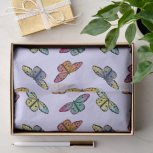 Colourful Monarch Butterfly Pattern Tissue Paper