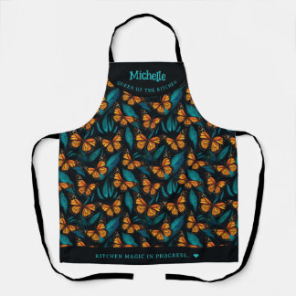 Colourful monarch butterfly personalized apron