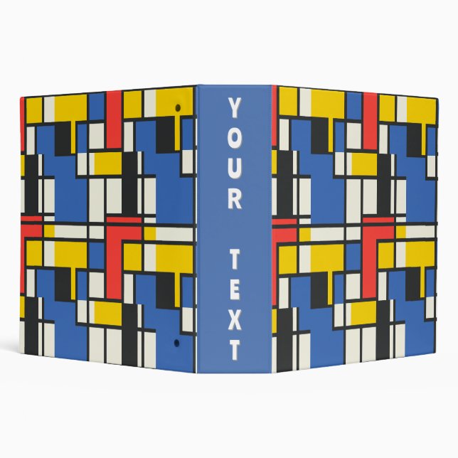 Colourful Mondrian Style Geometric Binder (Background)