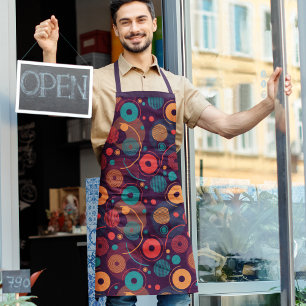Colourful Monochrome Shapes Apron