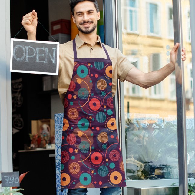 Colourful Monochrome Shapes Apron (Creator Uploaded)