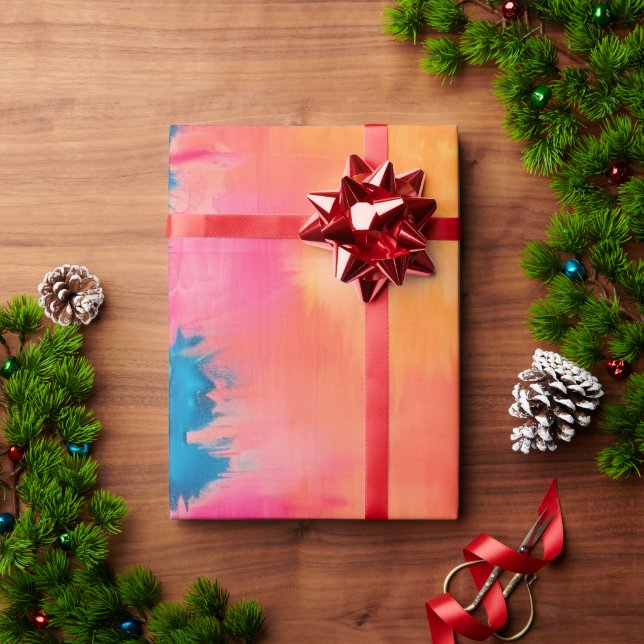 Colourful Monogram Gift Seasonal Birthday Wrapping Paper (Holiday Gift)