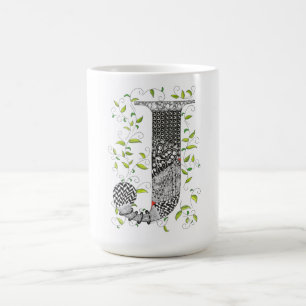 Colourful Monogram Letter J Mug