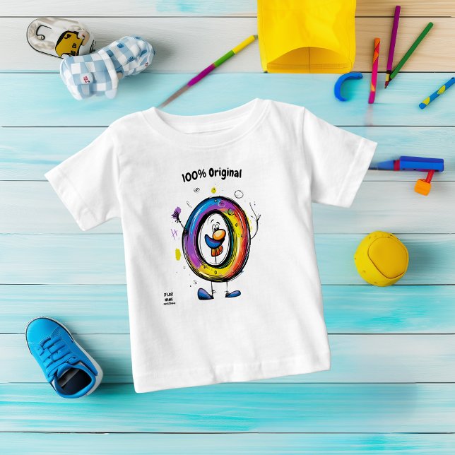 Colourful Monogram O – Fun and Customizable Design Baby T-Shirt (Creator Uploaded)
