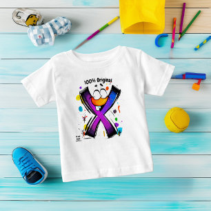 Colourful Monogram X – Fun and Customizable Design Baby T-Shirt