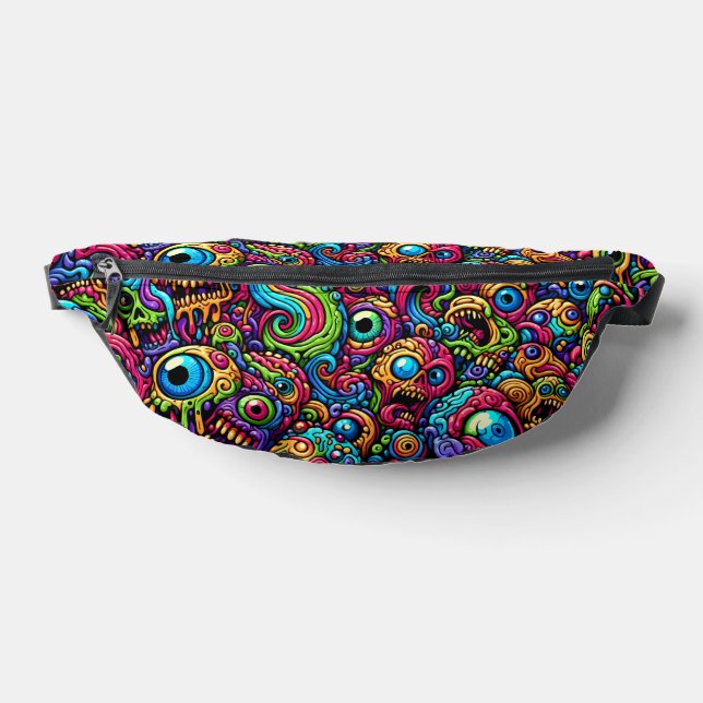 Colourful monster patterns fanny pack (Lay Down)