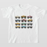Colourful Monster Trucks Grid Kids 