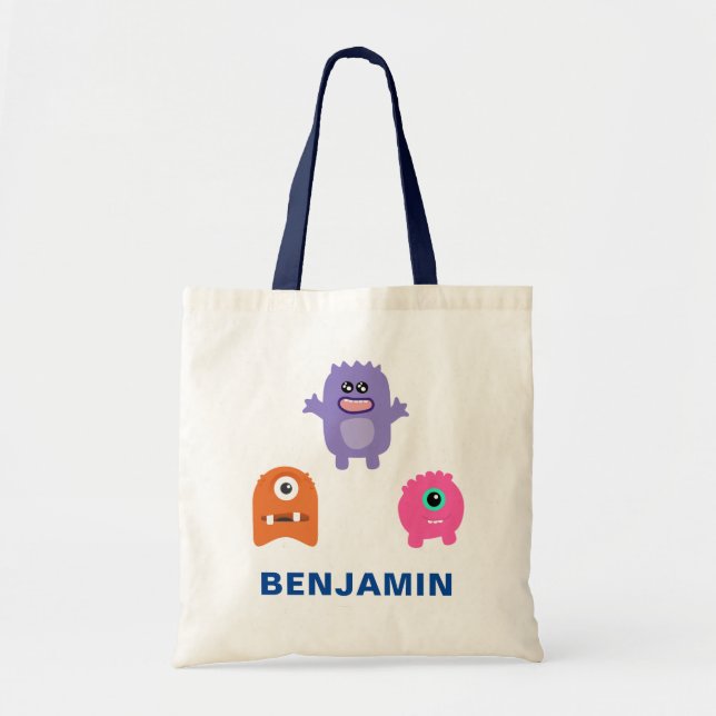 Colourful Monsters Kids Tote Bag (Front)