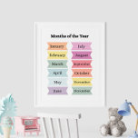 Colourful Months of the Year Educational Poster<br><div class="desc">Make learning the months of the year fun and engaging with the "Colourful Months of the Year Educational Poster." This vibrant and eye-catching poster features each month in bold, colourful letters, designed to capture the attention and interest of young learners. The bright colours and playful design make it an ideal...</div>