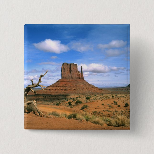 Colourful Monument Valley Mittens in Utah USA 2 Inch Square Button (Front)