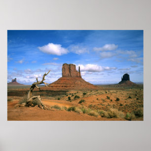 Colourful Monument Valley Mittens in Utah USA Poster