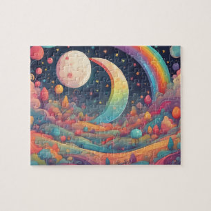 Colourful Moon Jigsaw Puzzle