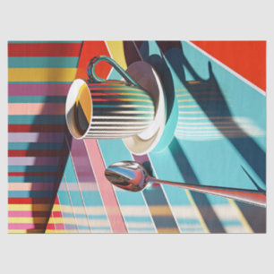 Colourful Morning Coffee, Diner design  Tissue Paper