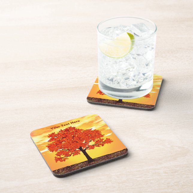 Colourful Morning Oak Coaster (Right Side)