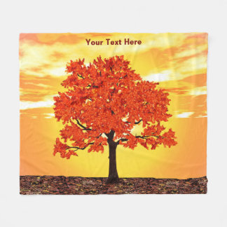Colourful Morning Oak Fleece Blanket