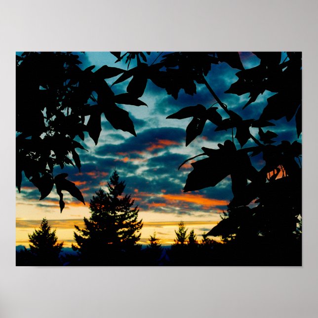 Colourful morning sunrise in the Pacific Northwest Poster (Front)
