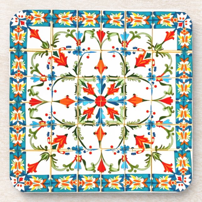 Colourful,Moroccan,mosaic, Coaster (Front)