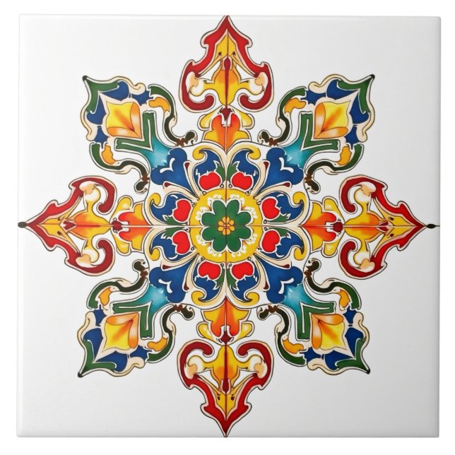 Colourful,Moroccan,mosaic, Tile (Front)