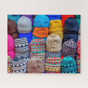 Colourful Moroccan Taqiyah Hats Jigsaw Puzzle