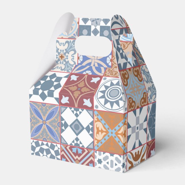 Colourful Moroccan tile Favor Box (Front Side)