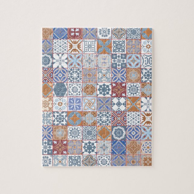 Colourful Moroccan tile Jigsaw Puzzle (Vertical)