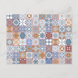 Colourful Moroccan tile Postcard