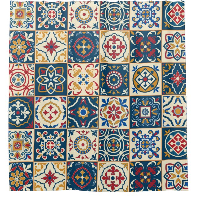 Colourful Moroccan tiles, gorgeous seamless patter (Front)