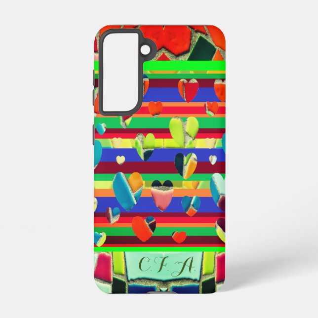 Colourful Mosaic Abstract  Samsung Galaxy S21 Case (Back)