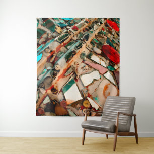 Colourful Mosaic Art Tapestry