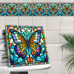 Colourful Mosaic Butterfly Tile<br><div class="desc">Colourful Mosaic Butterfly</div>