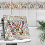 Colourful Mosaic Butterfly  Tile<br><div class="desc">Colourful Mosaic Butterfly</div>