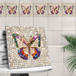 Colourful Mosaic Butterfly  Tile<br><div class="desc">Colourful Mosaic Butterfly</div>