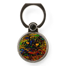 Colourful Mosaic Cat Art Prin