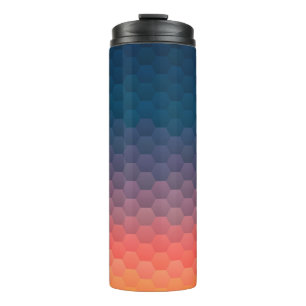 Colourful mosaic. Geometric hipster retro backgrou Thermal Tumbler