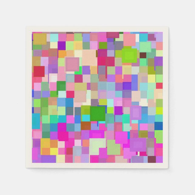 Colourful Mosaic Pattern #6 Napkin (Front)
