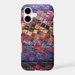 Colourful Mosaic Pattern Wood Look #16