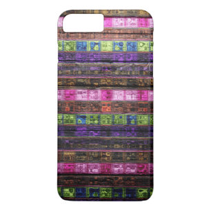 Colourful Mosaic Pattern Wood Look #18 iPhone 8 Plus/7 Plus Case