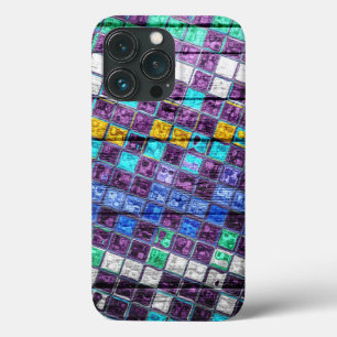 Colourful Mosaic Pattern Wood Look #5 iPhone 13 Pro Case