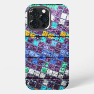 Colourful Mosaic Pattern Wood Look #5 iPhone 13 Pro Case