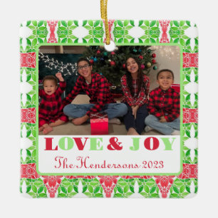 Colourful Mosaic Photo Tree Ornament