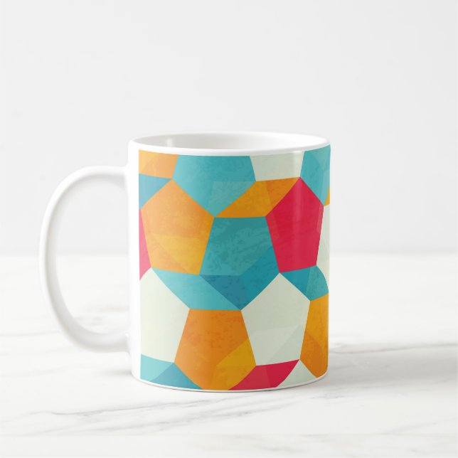 Colourful Mosaic, Seamless Artistic Pattern. Coffee Mug (Left)