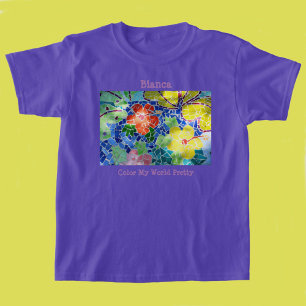 Colourful Mosaic Tile Koi Pond  T-Shirt