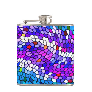Colourful Mosaic Tile Pattern Flask