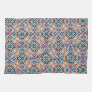 Colourful Mosaic Tile Pattern Kitchen Towel